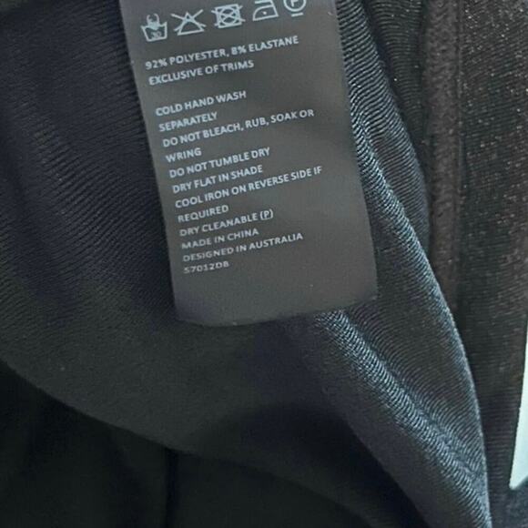 Bardot Black Shimmer Ruched Bodycon Dress Stretch Long Sleeve 4 Button Down - Picture 7 of 7